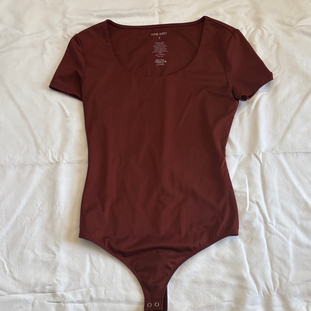 Nine West Chocolate Brown Bodysuit